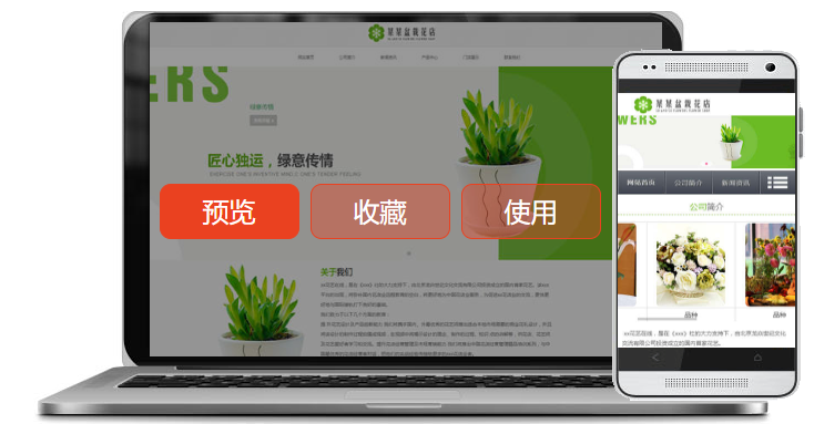 行业：鲜花、植物、盆景三合一建站案例